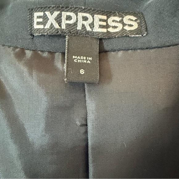 Express Women's Black Silky / Suede Blazer - Picture 2 of 6
